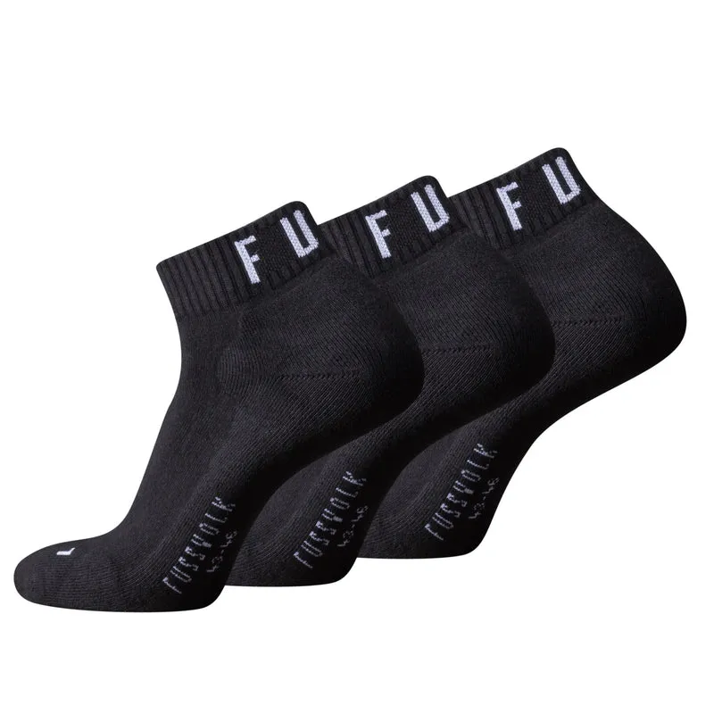FUSSVOLK Bio-Socken schwarz weiß kurzer Schaft