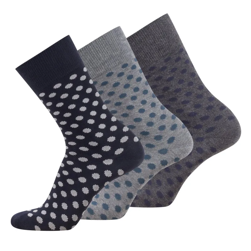 Tom Tailor Herren Socken 3er Box grau gepunktet